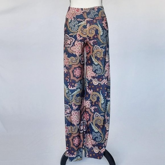 Uptown USA Women’s Fold Over Waist Wide Leg Palazzo Pants Size Small NWOT - Picture 3 of 7